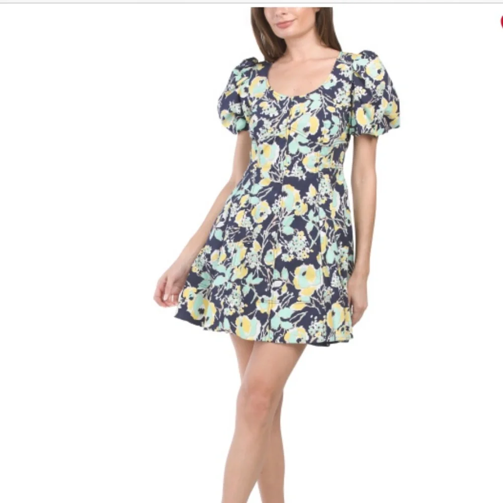 Tanya Taylor Madeline Dress, Blue - multicolour print, Size 0 - Picture 5 of 11